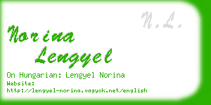 norina lengyel business card